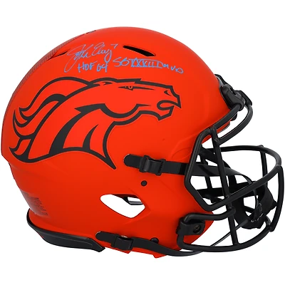 John Elway Denver Broncos Autographed Riddell Rave Speed Authentic Helmet with "HOF 04" & "SB XXXIII MVP" Inscriptions