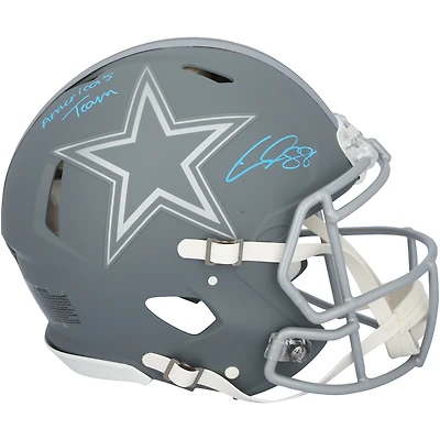 CeeDee Lamb Dallas Cowboys Autographed Riddell Slate Speed Authentic Helmet with "America's Team" Inscription