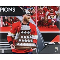 Sam Bennett Florida Panthers Autographed 2025 Stanley Cup Champions 16" x 20" Raising Conn Smythe Photograph with Multiple Inscriptions