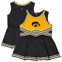 Girls Infant Colosseum Black Iowa Hawkeyes Lollipop Park Cheer Dress