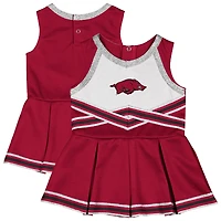 Girls Infant Colosseum Cardinal Arkansas Razorbacks Lollipop Park Cheer Dress