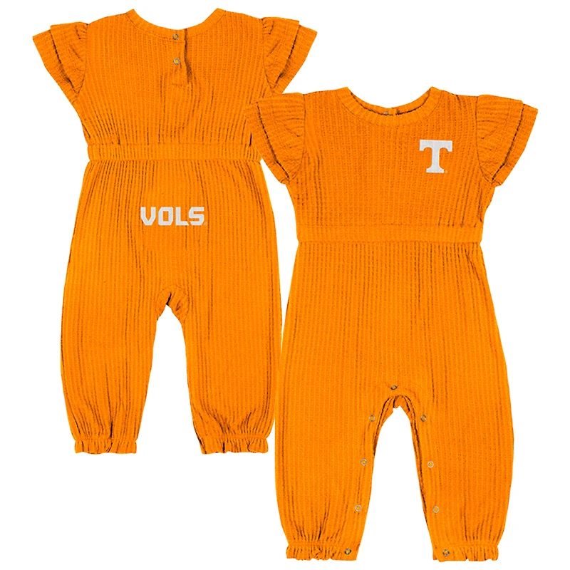 Infant Colosseum Tennessee Orange Volunteers Beautopia Waffle Knit Romper