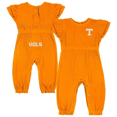 Infant Colosseum Tennessee Orange Volunteers Beautopia Waffle Knit Romper