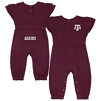 Infant Colosseum Maroon Texas A&M Aggies Beautopia Waffle Knit Romper
