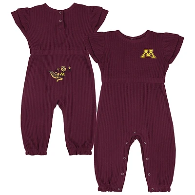 Infant Colosseum Maroon Minnesota Golden Gophers Beautopia Waffle Knit Romper
