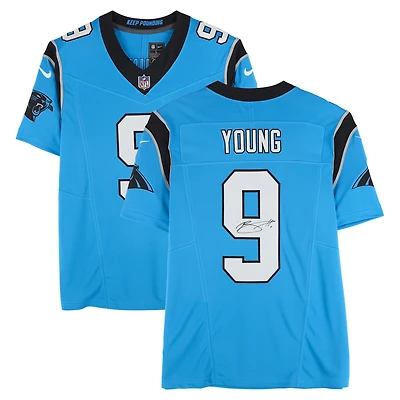 Bryce Young Carolina Panthers Autographed Blue Alternate Nike Vapor F.U.S.E. Limited Jersey