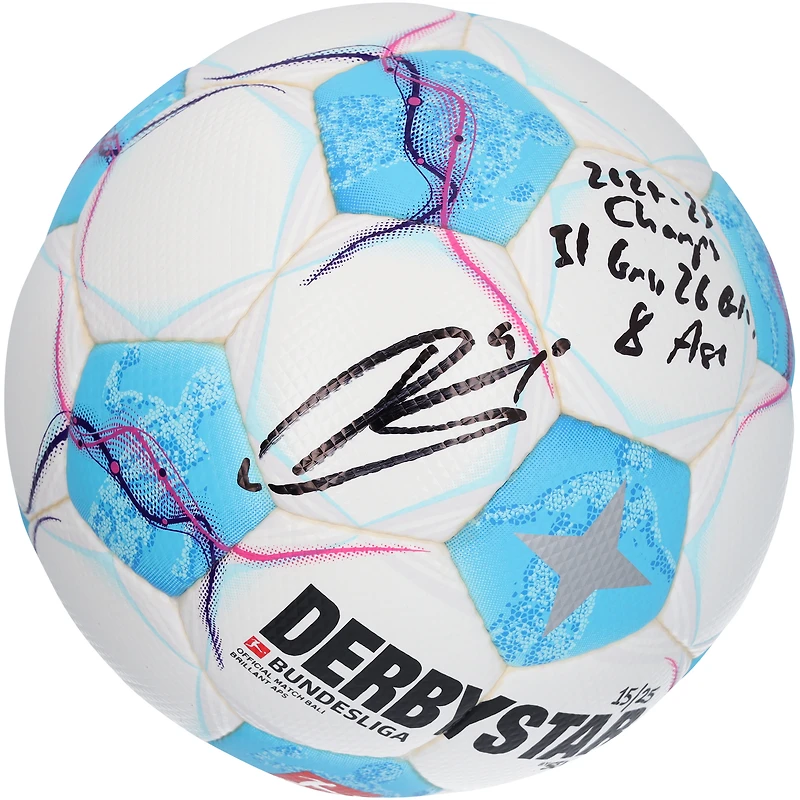 Harry Kane Bayern Munich Autographed - Bundesliga Authentic Soccer Ball with Multiple Inscriptions