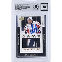 Alexander Ovechkin Washington Capitals Autographed 2021-22 Upper Deck Series 1 Tri-Color GU Relic #GJ25-AO #4/15 Beckett Fanatics Witnessed Authenticated 10 Card