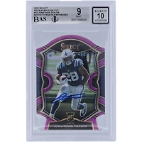 Jonathan Taylor Indianapolis Colts Autographed 2020 Panini Select Purple Prizm Die Cut #53 Beckett Fanatics Witnessed Authenticated 9/10 Rookie Card