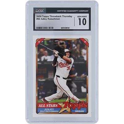 Adley Rutschman Baltimore Orioles 2024 Topps Throwback Thursday #94 CGC Authenticated Card