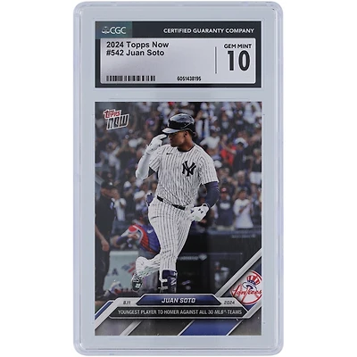 Juan Soto New York Yankees 2024 Topps Now Youngest Player To Homer Against All 30 MLB Teams #542 CGC Authenticated Card