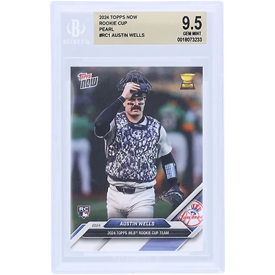 Austin Wells New York Yankees 2024 Topps Now MLB Rookie Cup Team Pearl #RC-1 BGS Authenticated 9.5 Rookie Card