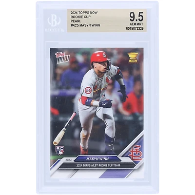 Masyn Winn St. Louis Cardinals 2024 Topps Now MLB Rookie Cup Team Pearl #RC-5 BGS Authenticated 9.5 Rookie Card