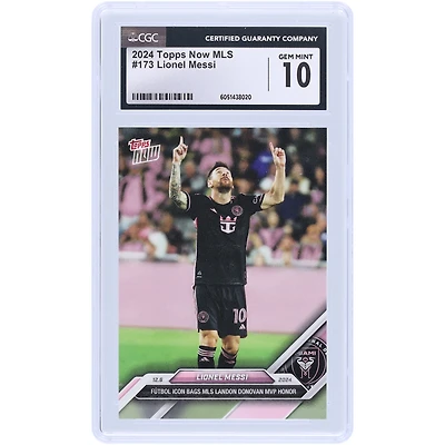Lionel Messi Inter Miami CF 2024 Topps Now MLS Futbol Icon Bags MLS Landon Donovan MVP Honor #173 CGC Authenticated Card