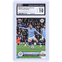Erling Haaland Manchester City 2024-25 Topps Now UEFA Fastest Player To 50 Goal Involvements #50 CGC Authenticated 10 Card