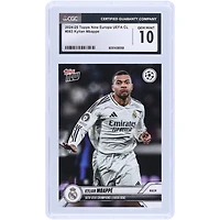 Kylian Mbappé Real Madrid 2024-25 Topps Now UEFA 50th UEFA Champions League Goal #63 CGC Authenticated 10 Card