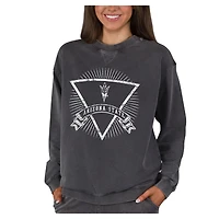 Women's Concepts Sport Charcoal Arizona State Sun Devils Boxy Mist French Terry Long Sleeve Top