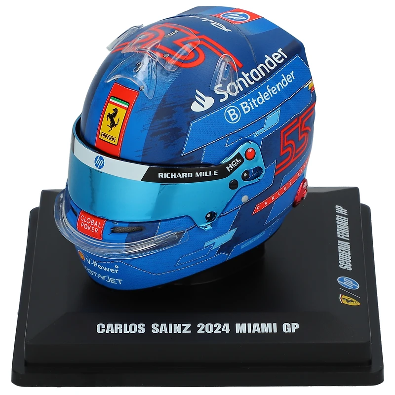 Spark Models Carlos Sainz Scuderia Ferrari Miami Grand Prix 2024 1:5 Scale Helmet