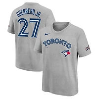 Youth Nike Vladimir Guerrero Jr. Heather Gray Toronto Blue Jays 2025 MLB All-Star Edition Name & Number T-Shirt