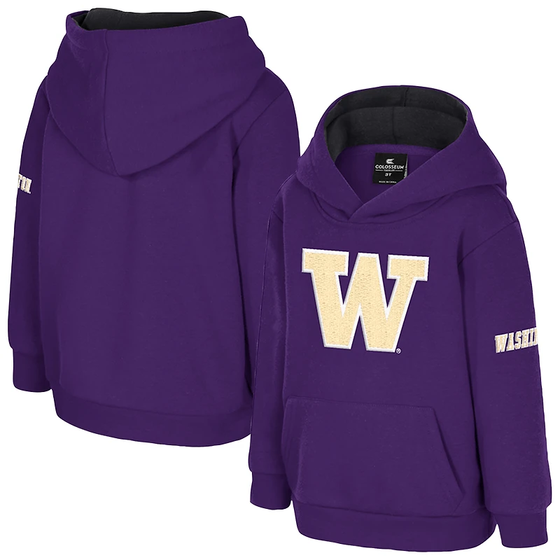 Toddler Colosseum  Purple Washington Huskies Big Logo Volume Fleece Pullover Hoodie