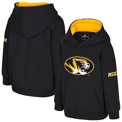 Toddler Colosseum  Black Missouri Tigers Big Logo Volume Fleece Pullover Hoodie