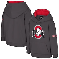 Toddler Colosseum  Charcoal Ohio State Buckeyes Big Logo Volume Fleece Pullover Hoodie