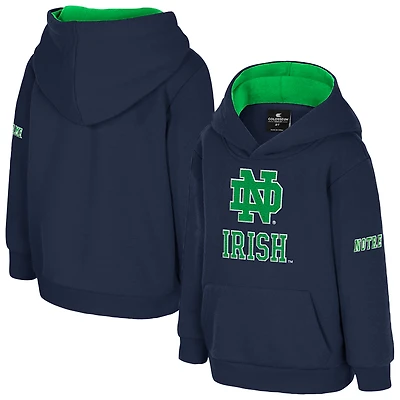 Toddler Colosseum  Navy Notre Dame Fighting Irish Big Logo Volume Fleece Pullover Hoodie