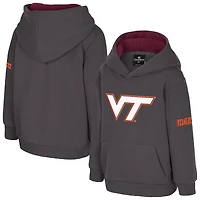 Toddler Colosseum  Charcoal Virginia Tech Hokies Big Logo Volume Fleece Pullover Hoodie