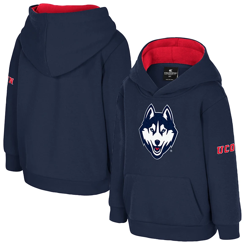 Toddler Colosseum Navy UConn Huskies Big Logo Volume Fleece Pullover Hoodie