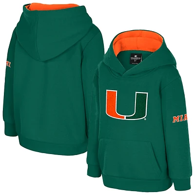 Toddler Colosseum  Green Miami Hurricanes Big Logo Volume Fleece Pullover Hoodie