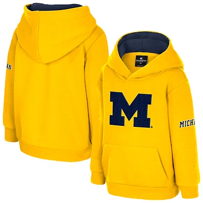 Toddler Colosseum  Maize Michigan Wolverines Big Logo Volume Fleece Pullover Hoodie