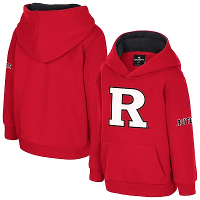 Toddler Colosseum  Scarlet Rutgers Knights Big Logo Volume Fleece Pullover Hoodie