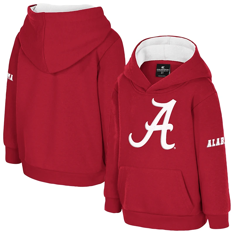 Toddler Colosseum  Crimson Alabama Tide Big Logo Volume Fleece Pullover Hoodie