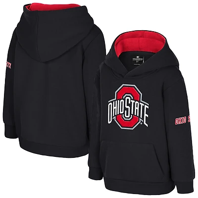 Toddler Colosseum  Black Ohio State Buckeyes Big Logo Volume Fleece Pullover Hoodie
