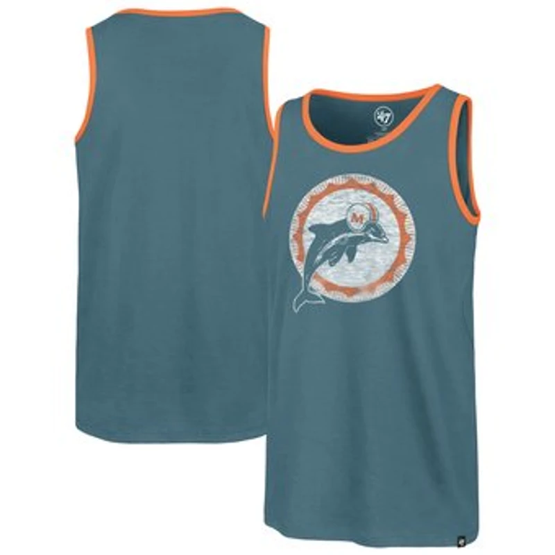 Men's '47 Aqua Miami Dolphins Premier Franklin Tank Top