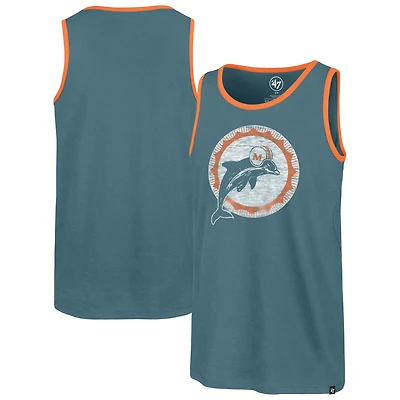 Men's '47  Aqua Miami Dolphins Premier Franklin Tank Top
