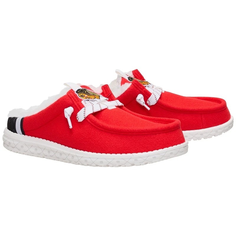 Men's Hey Dude Red Chicago Blackhawks Wally Casual Slip-On Shoes