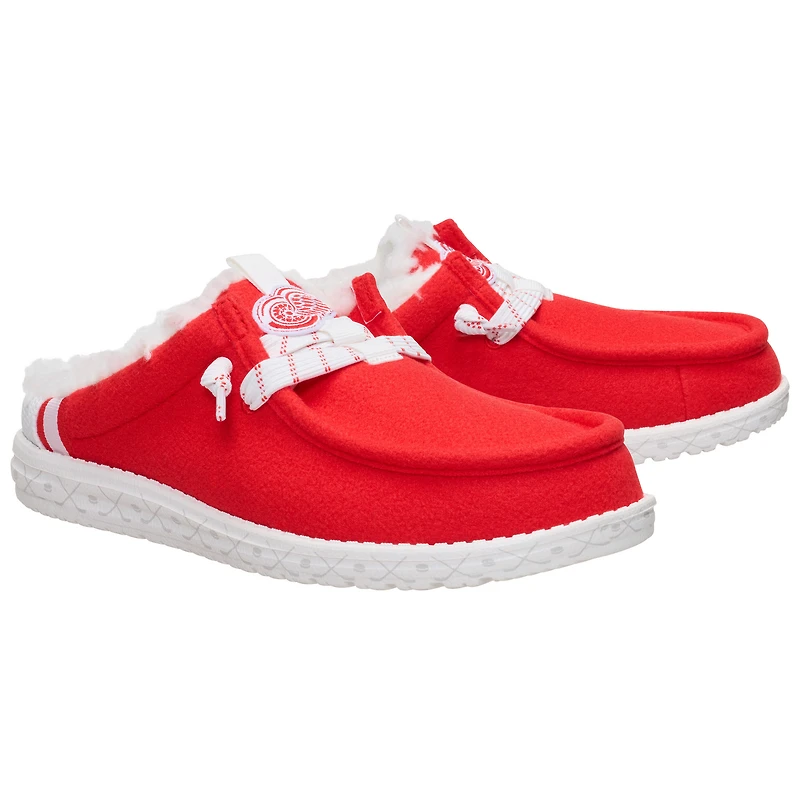 Men's Hey Dude Red Detroit Red Wings Wally Casual Slip-On Shoes