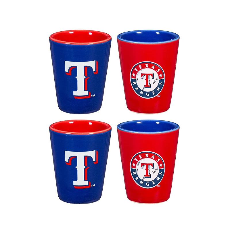 Texas Rangers Four-Pack Shot Glass Set