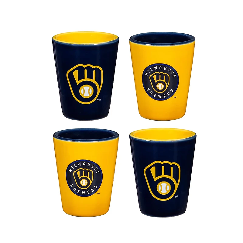 Milwaukee Brewers Four-Pack Shot Glass Set