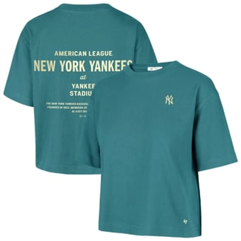 Women's '47 Teal New York Yankees Contemporary Basics Leon City T-Shirt
