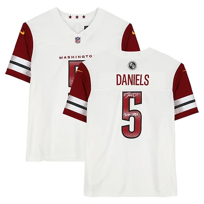 Jayden Daniels Washington Commanders Autographed White Nike Vapor F.U.S.E. Limited Jersey with "2024 OROY" Inscription