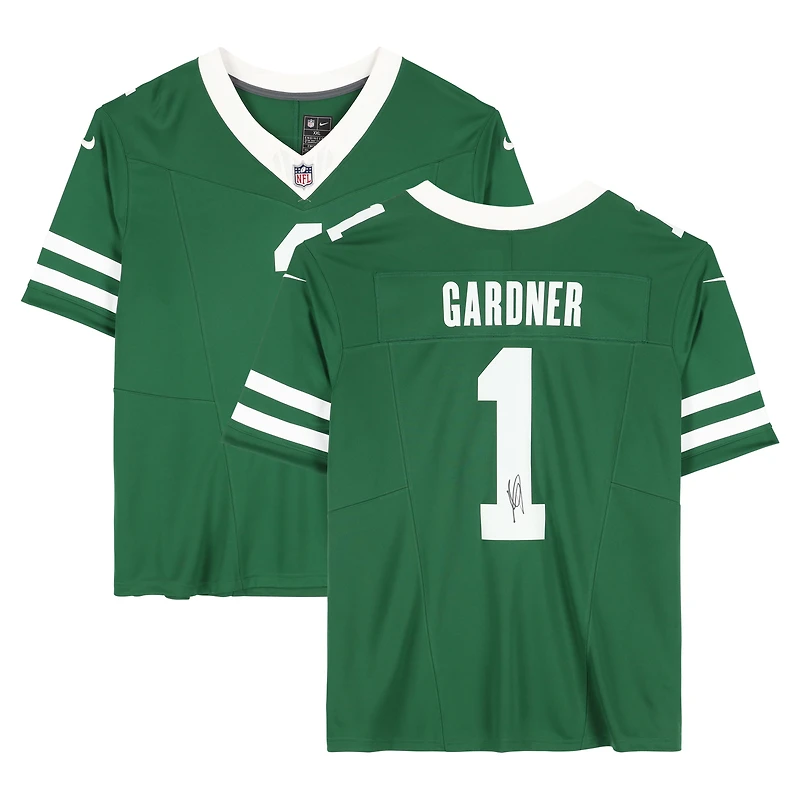 Ahmad Sauce Gardner New York Jets Autographed Green Nike Vapor F.U.S.E. Limited Jersey