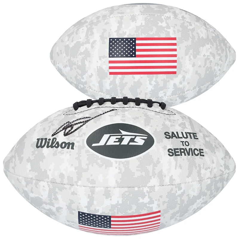 Ahmad Sauce Gardner New York Jets Autographed 2024 Salute To Service Wilson Football