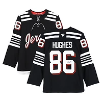 Jack Hughes New Jersey Devils Autographed Black Alternate Fanatics Premium Jersey