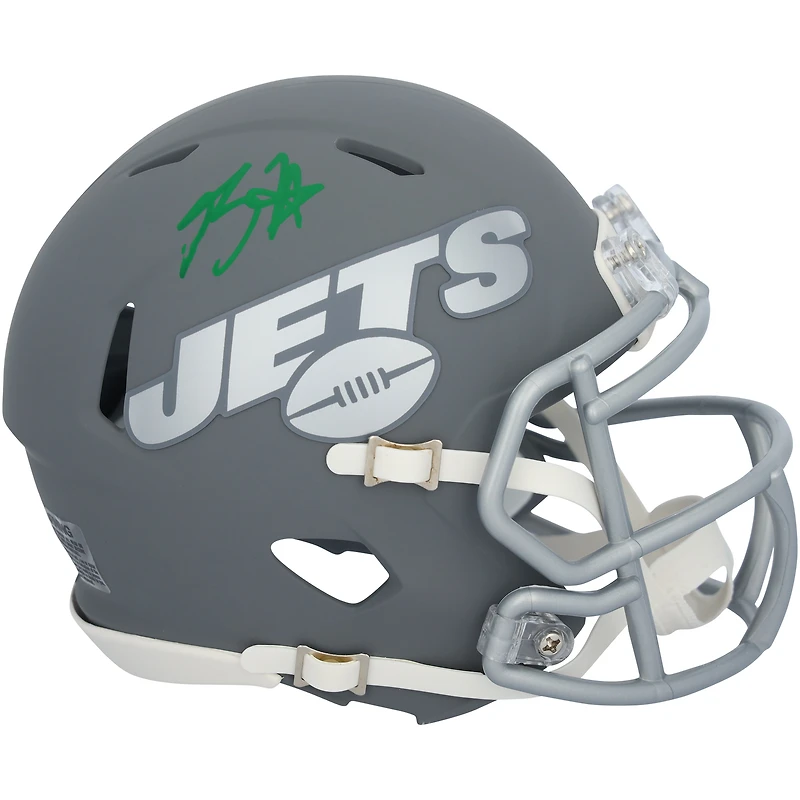 Breece Hall New York Jets Autographed Riddell Slate Speed Mini Helmet