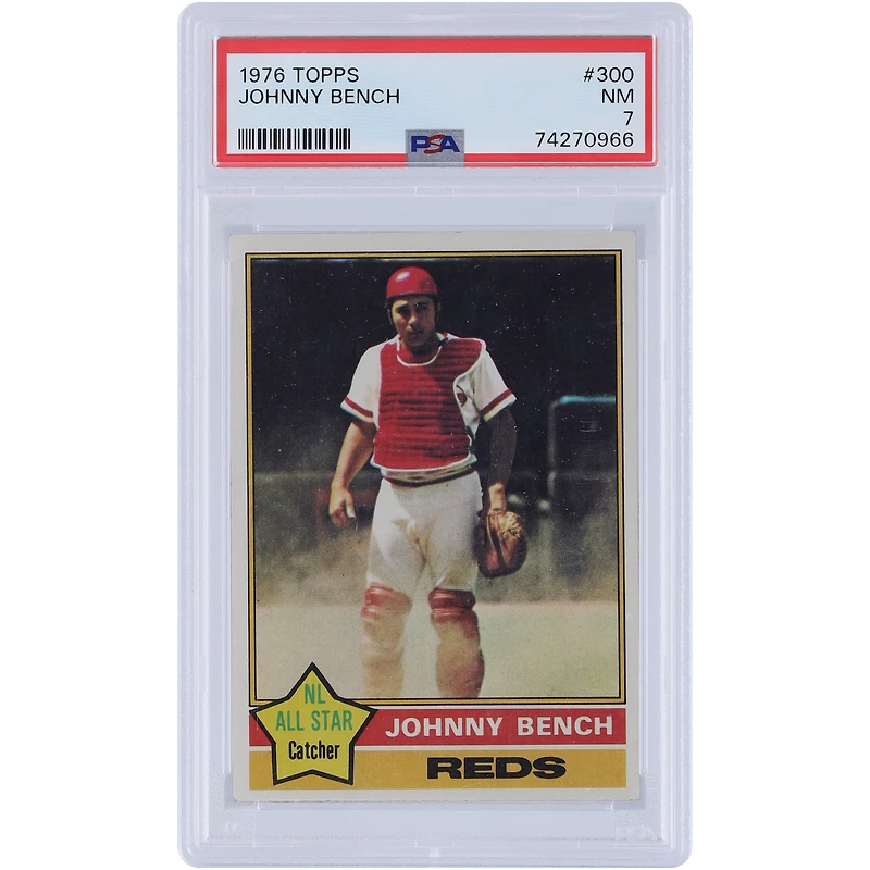 Johnny Bench Cincinnati Reds 1976 Topps #300 PSA Authenticated 7 Card