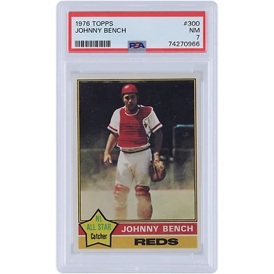 Johnny Bench Cincinnati Reds 1976 Topps #300 PSA Authenticated 7 Card