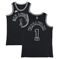 Victor Wembanyama San Antonio Spurs Autographed Black Nike Classic Edition Swingman Jersey - Signed on Front & Back