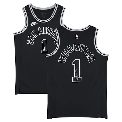 Victor Wembanyama San Antonio Spurs Autographed Black Nike Classic Edition Swingman Jersey - Signed on Front & Back